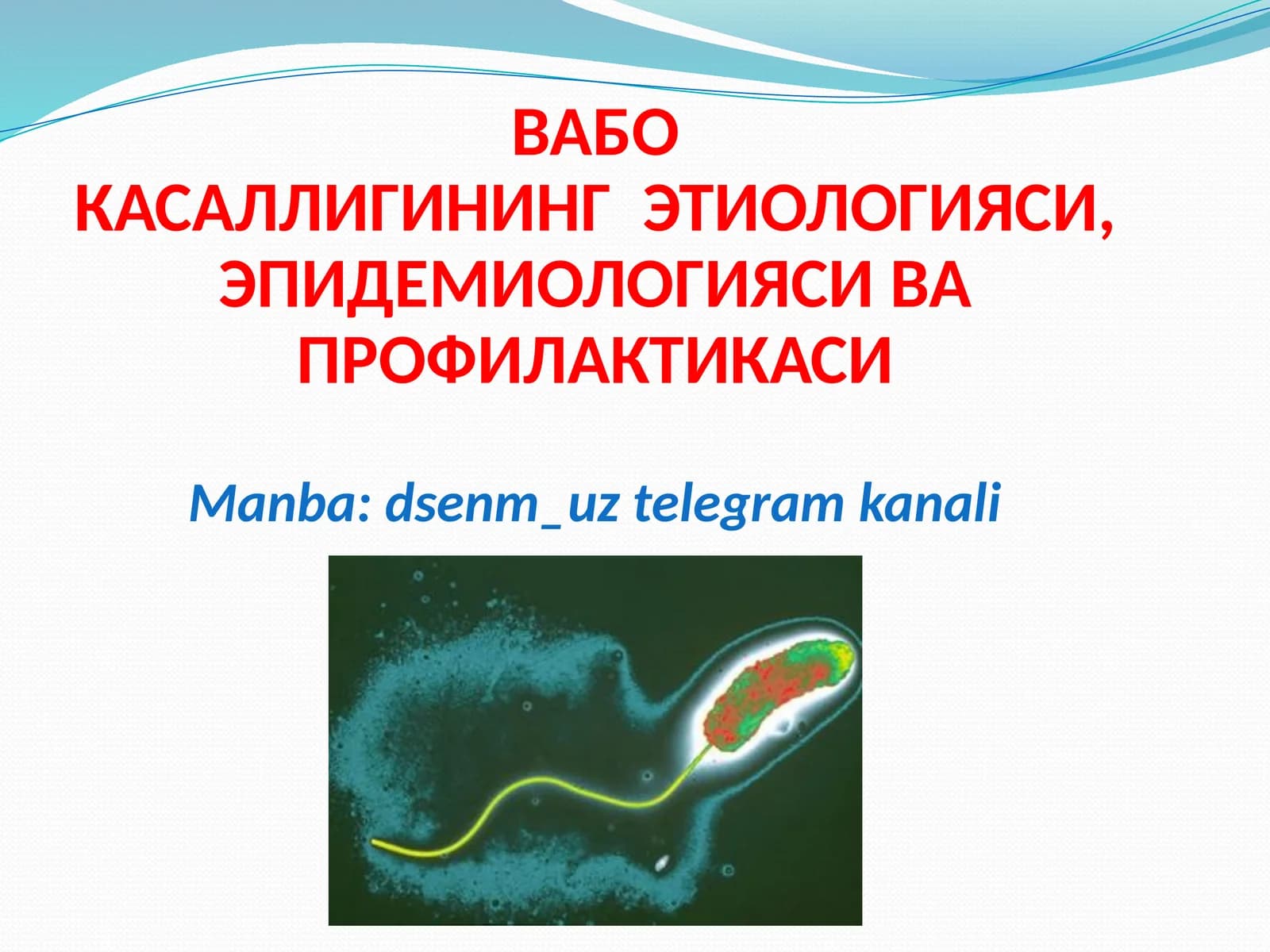 ВАБОКАСАЛЛИГИНИНГ ЭТИОЛОГИЯСИ, ЭПИДЕМИОЛОГИЯСИ ВАПРОФИЛАКТИКАСИ