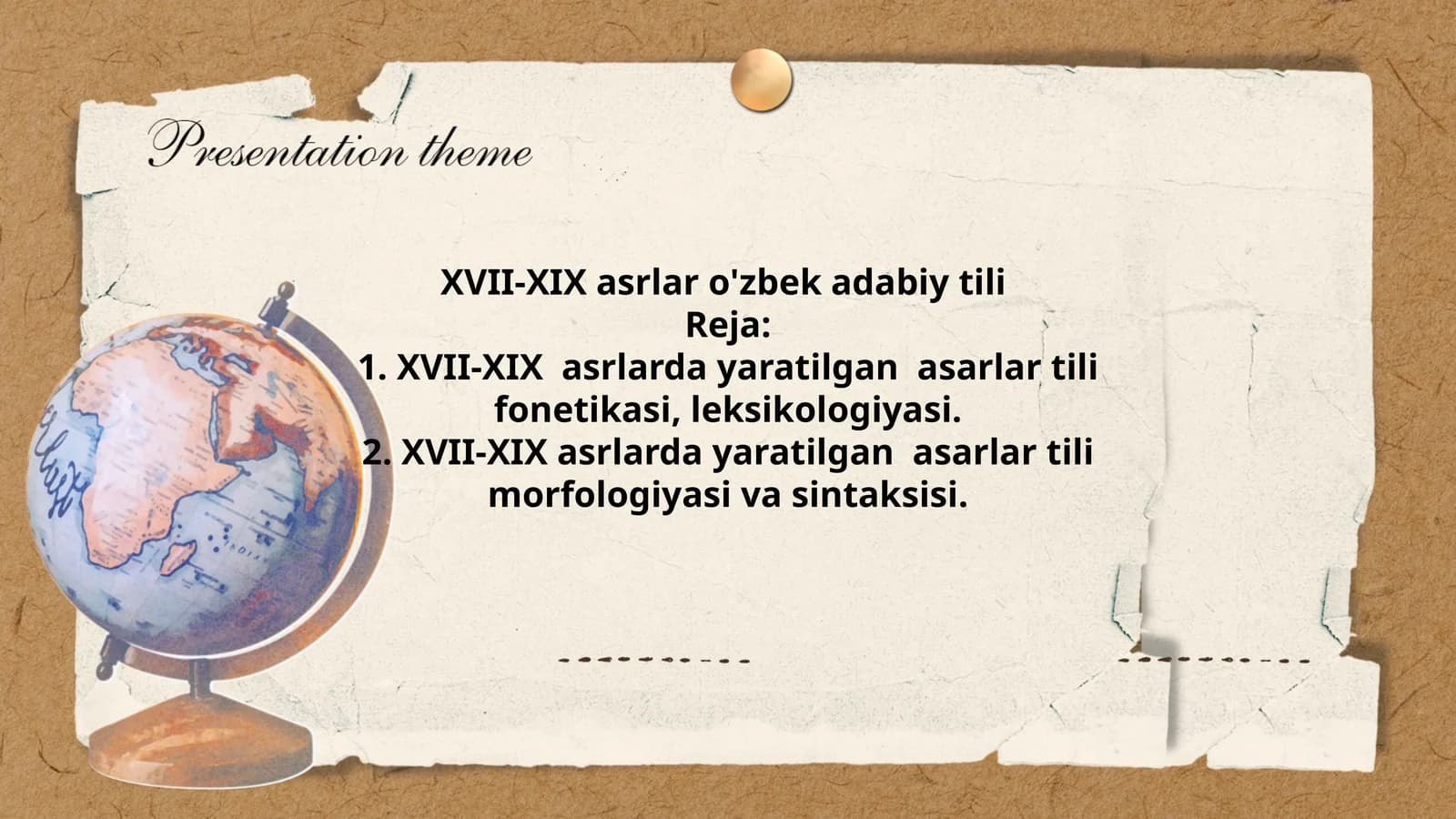 XVII-XIX asrlar o'zbek adabiy tili