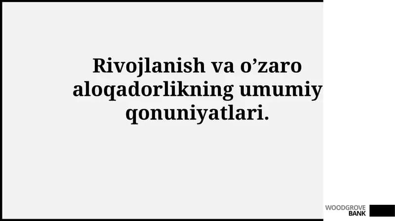 Oʻzaro aloqadorlik tushunchasi