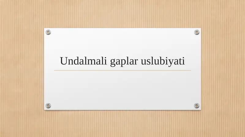 Undalmali gaplar uslubiyati