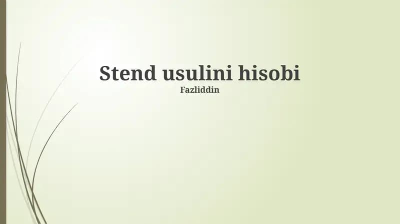Kuch Mashqlar Usullarini Hisobga Olish