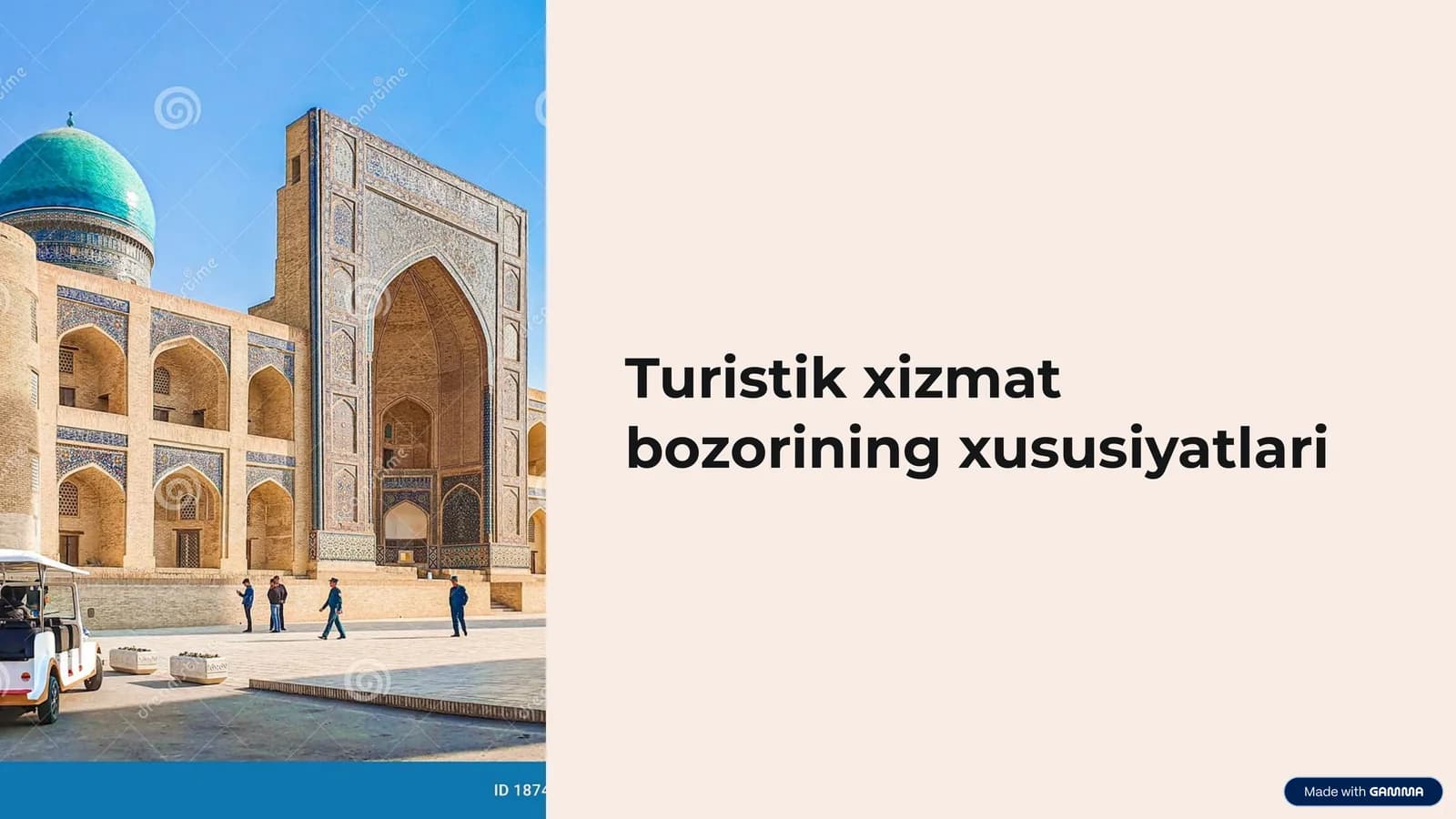 Turistik xizmat bozorining xususiyatlari