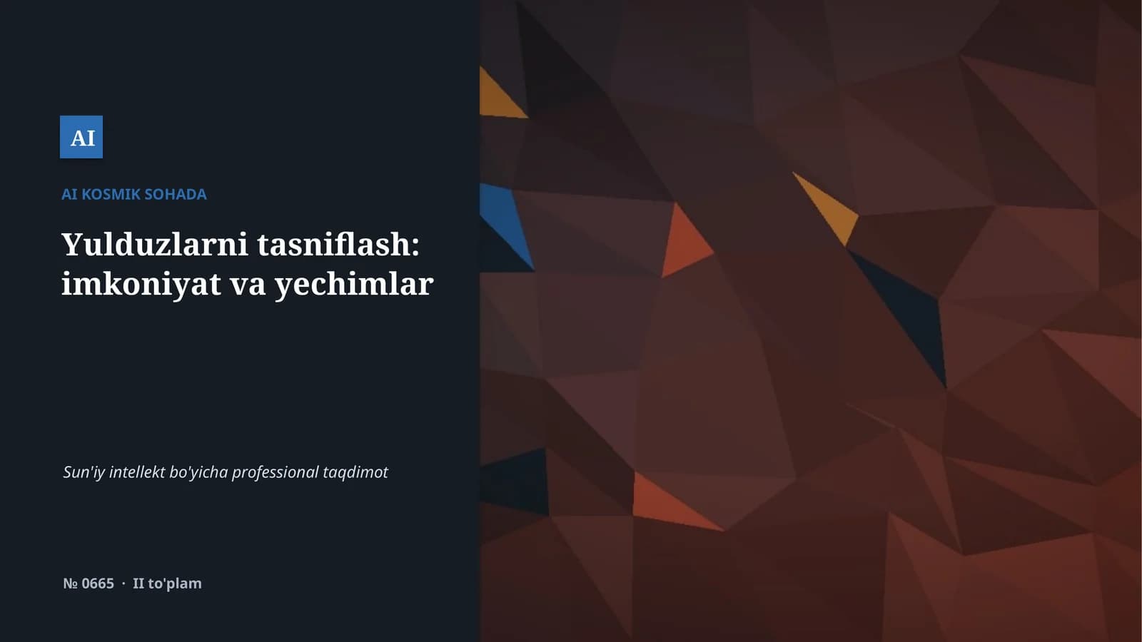AI KOSMIK SOHADA