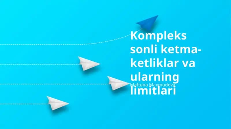 Kompleks sonli ketma-ketliklar va ularning limitlari