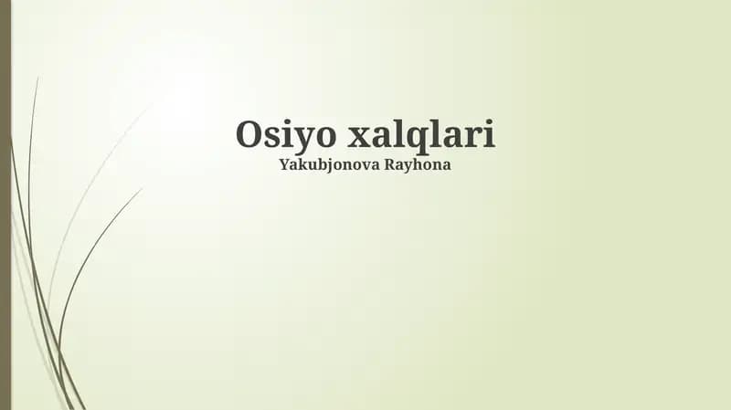 Ossеt madaniyati va urf-odatlari