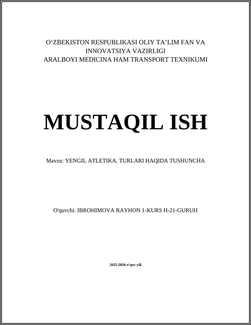 YENGIL ATLETIKA