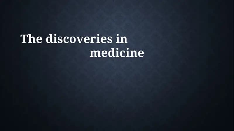 A Historical Journey Through Medicine