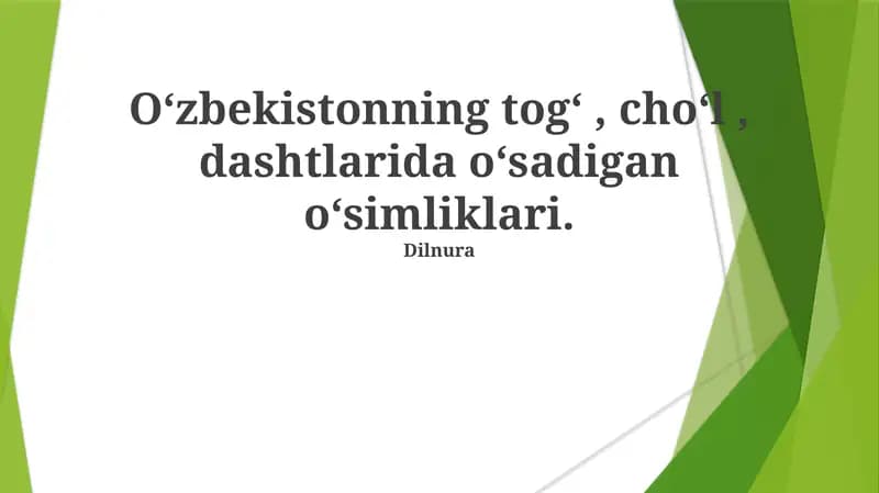 O'zbekiston o'simliklari