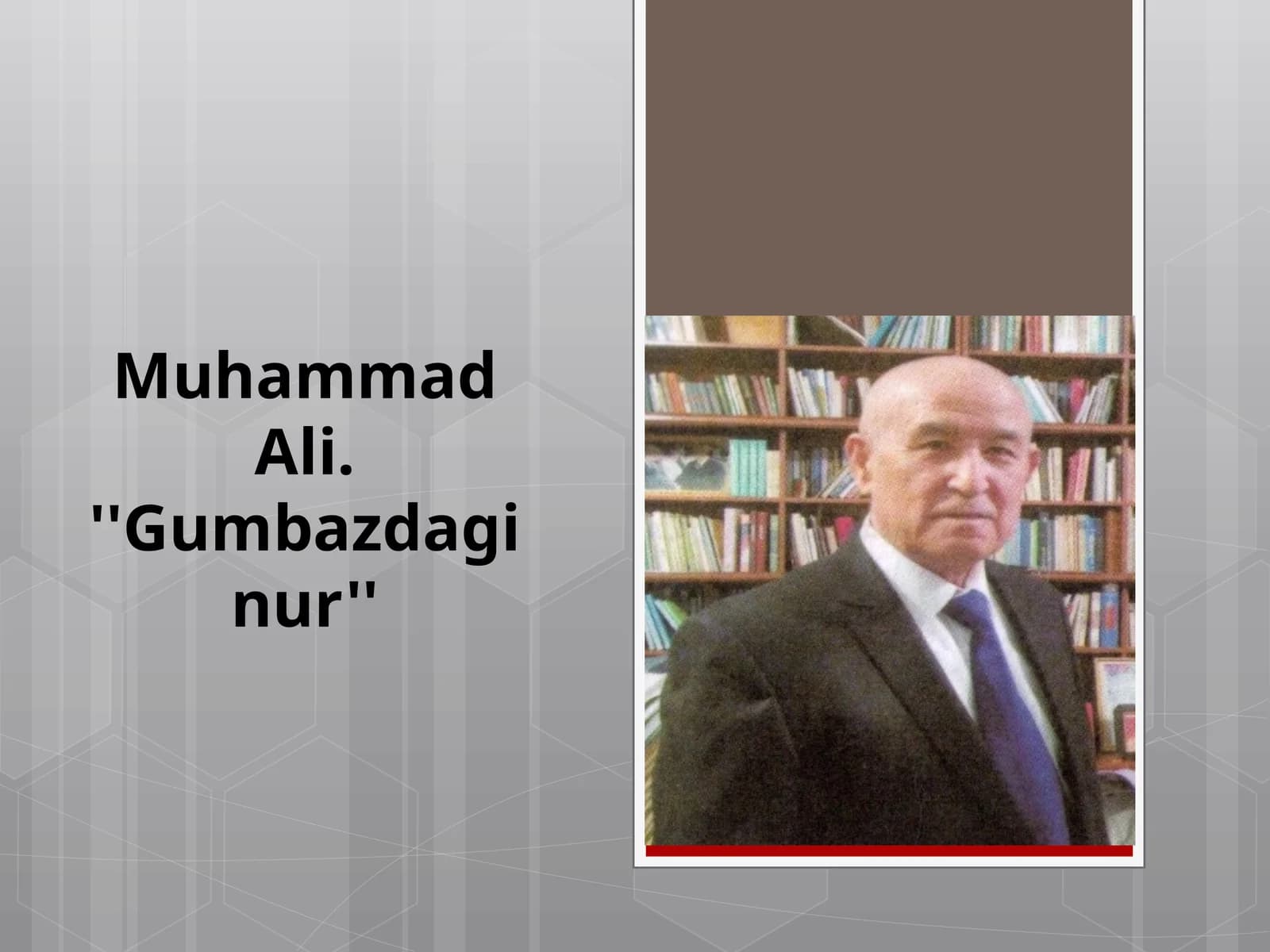 ''Gumbazdagi nur'' asari
