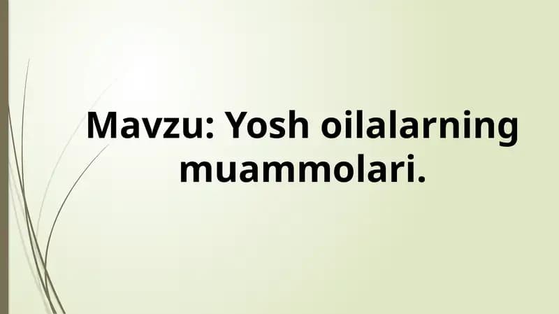 Yoshoilalarning muammolari