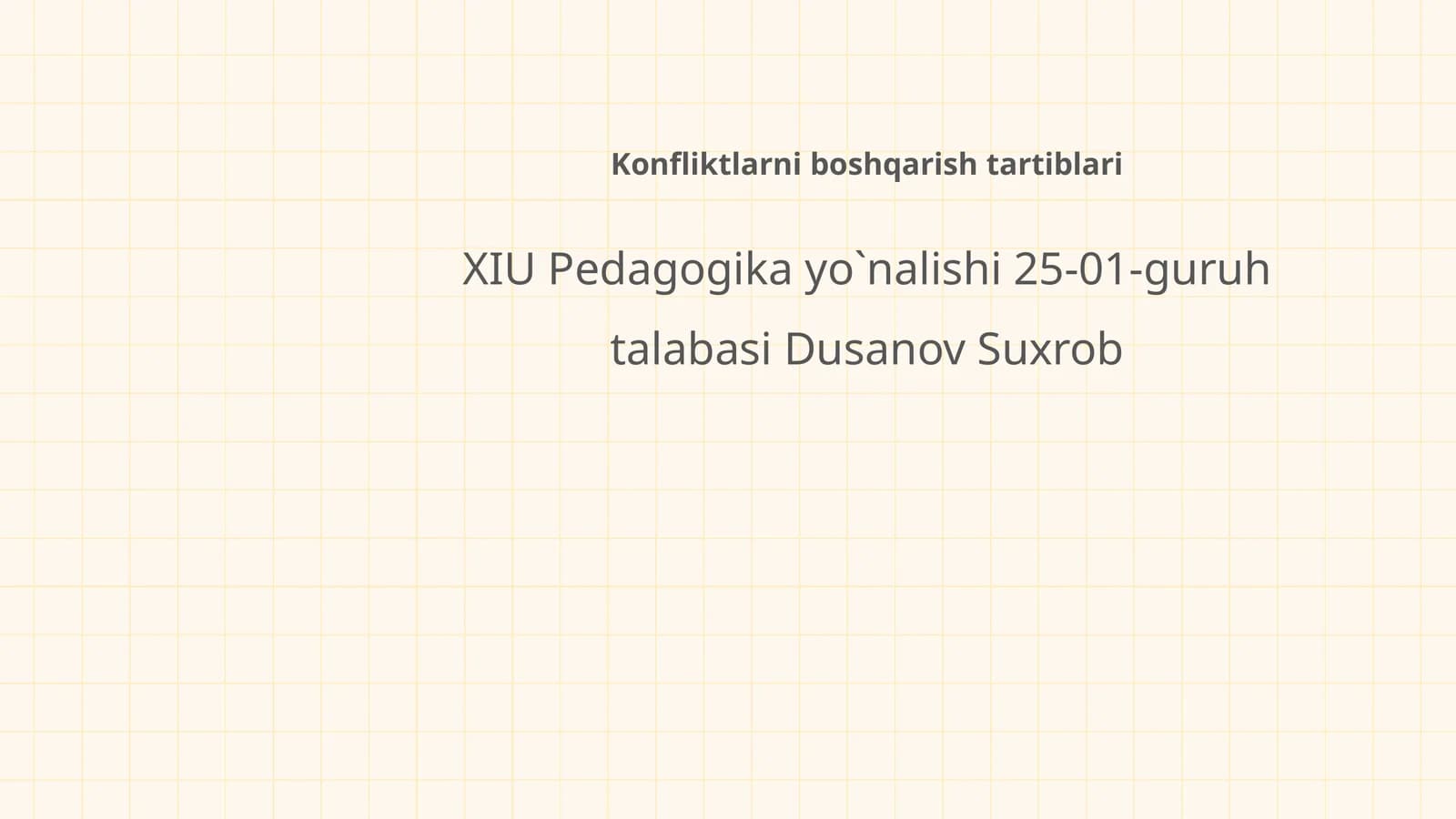 Konfliktlarni boshqarish tartiblari