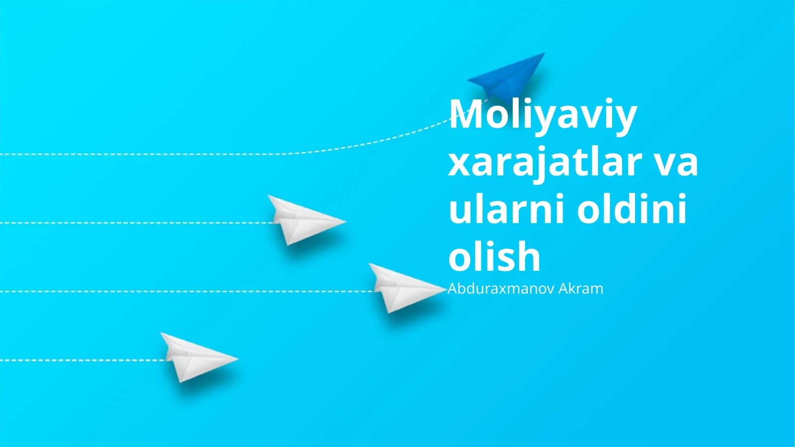 Moliyaviy xarajatlar va ularni oldini olish