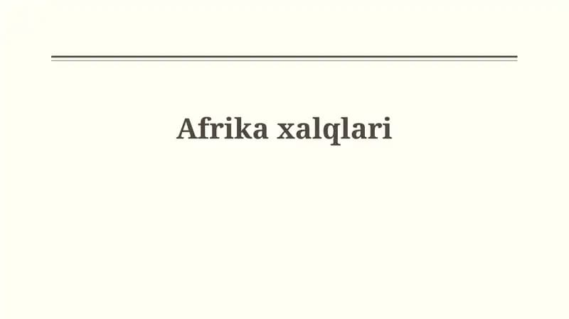 Afrikaxalqlari