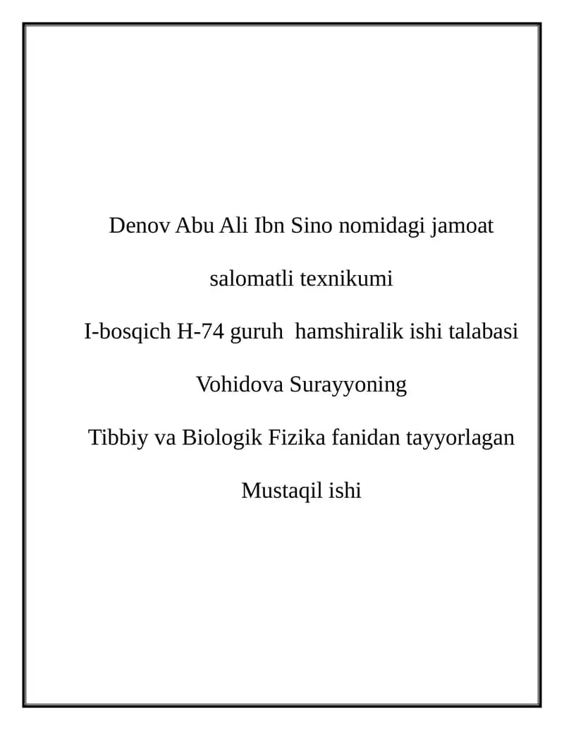 Denov Abu Ali Ibn Sino nomidagi jamoat salomatli texnikumi