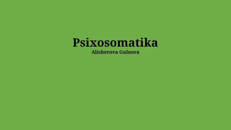 Psixosomatika
