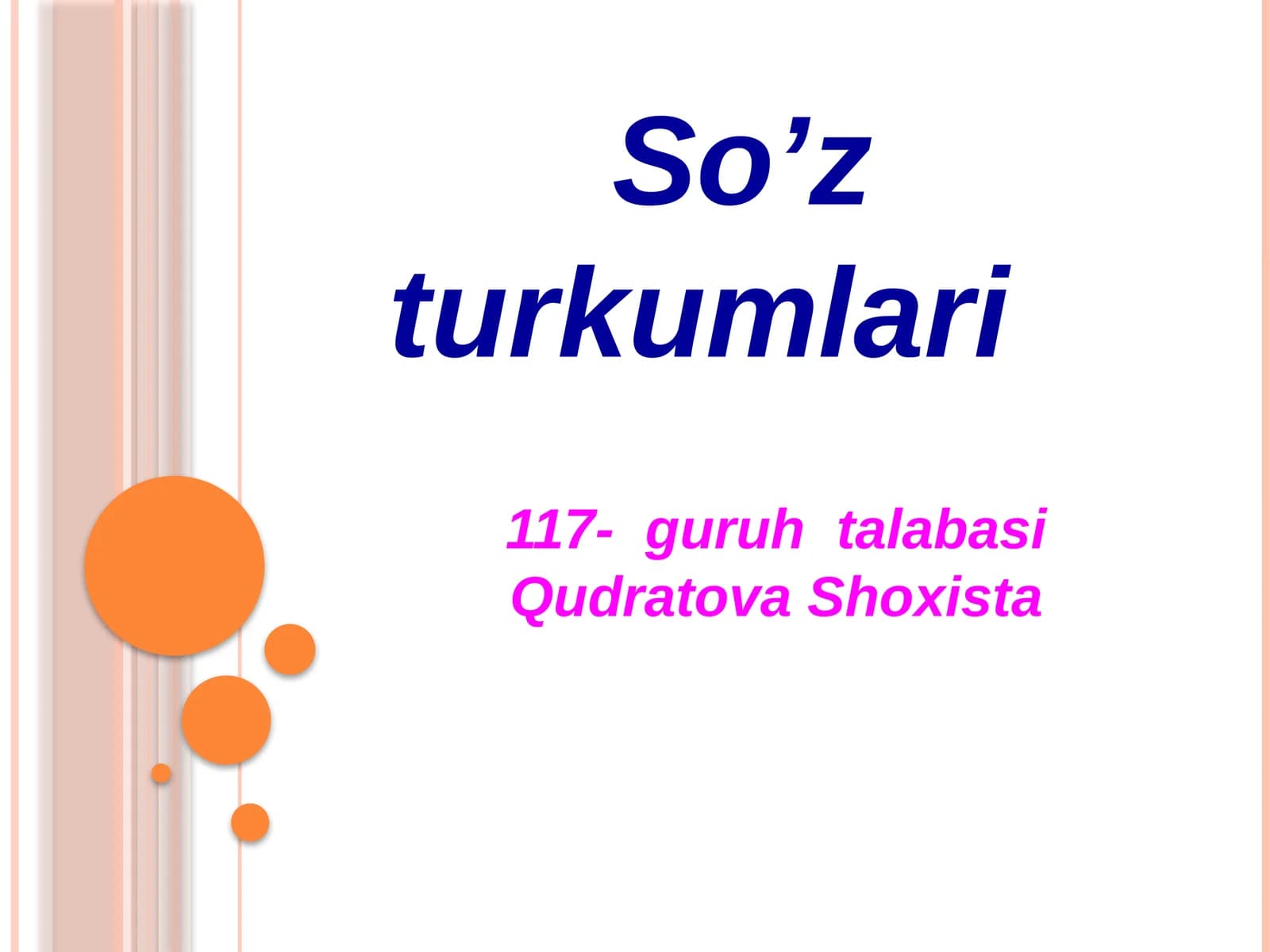 So’z turkumlari