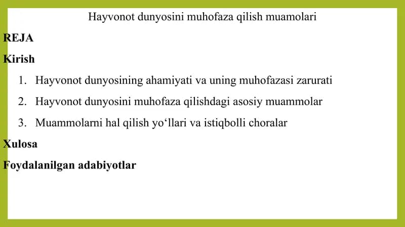 Hayvonot dunyosini muhofaza qilish muamolari