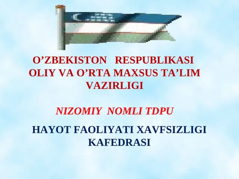 Texnogen tusdagi favqulodda vaziyatlar