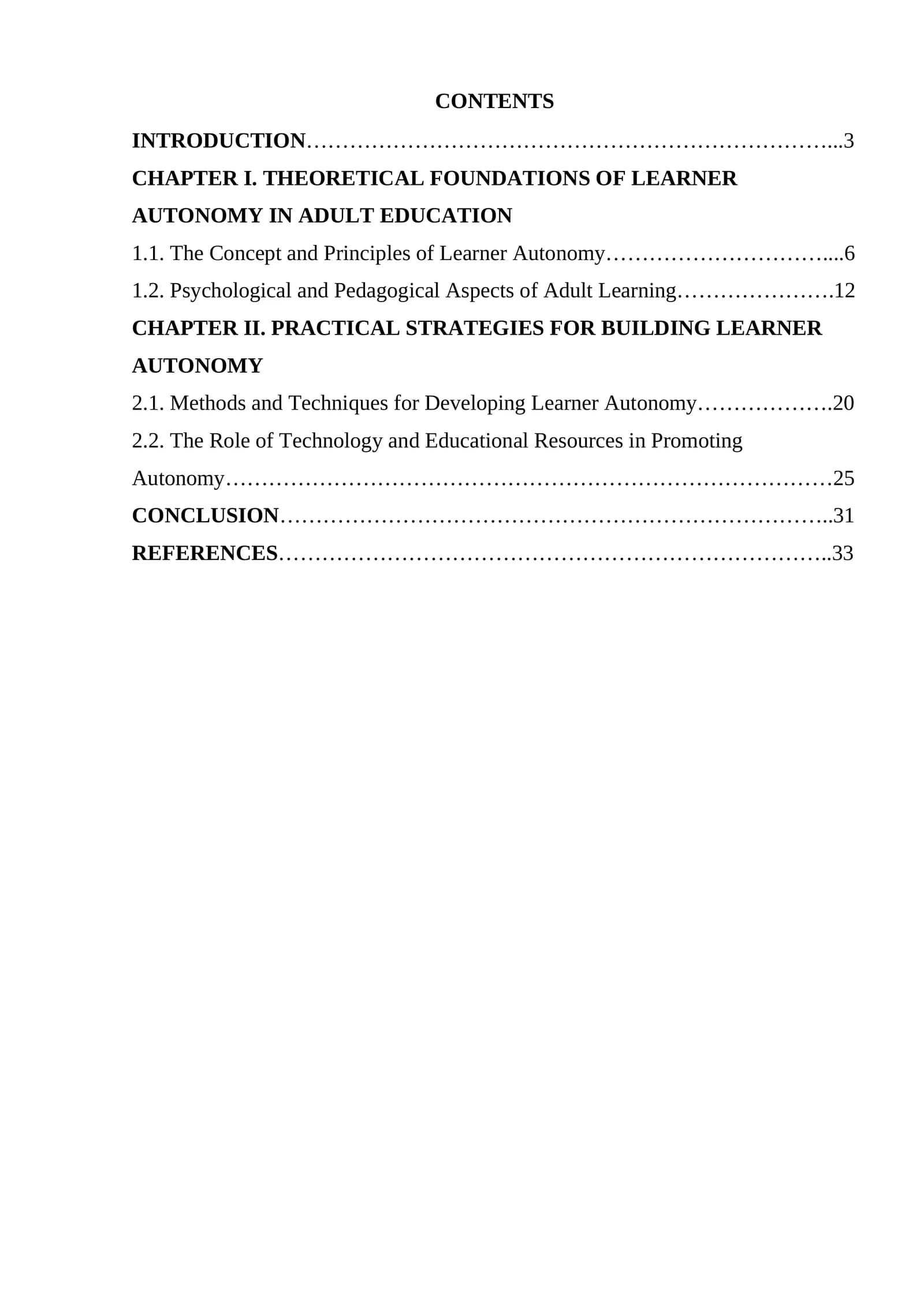 Building learner autonomy in adult education