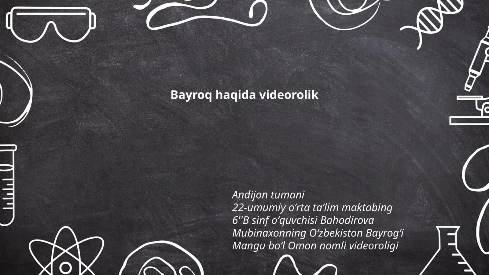 Oʻzbekiston Bayrogʻi Mangu boʻl Omon nomli videoroligi