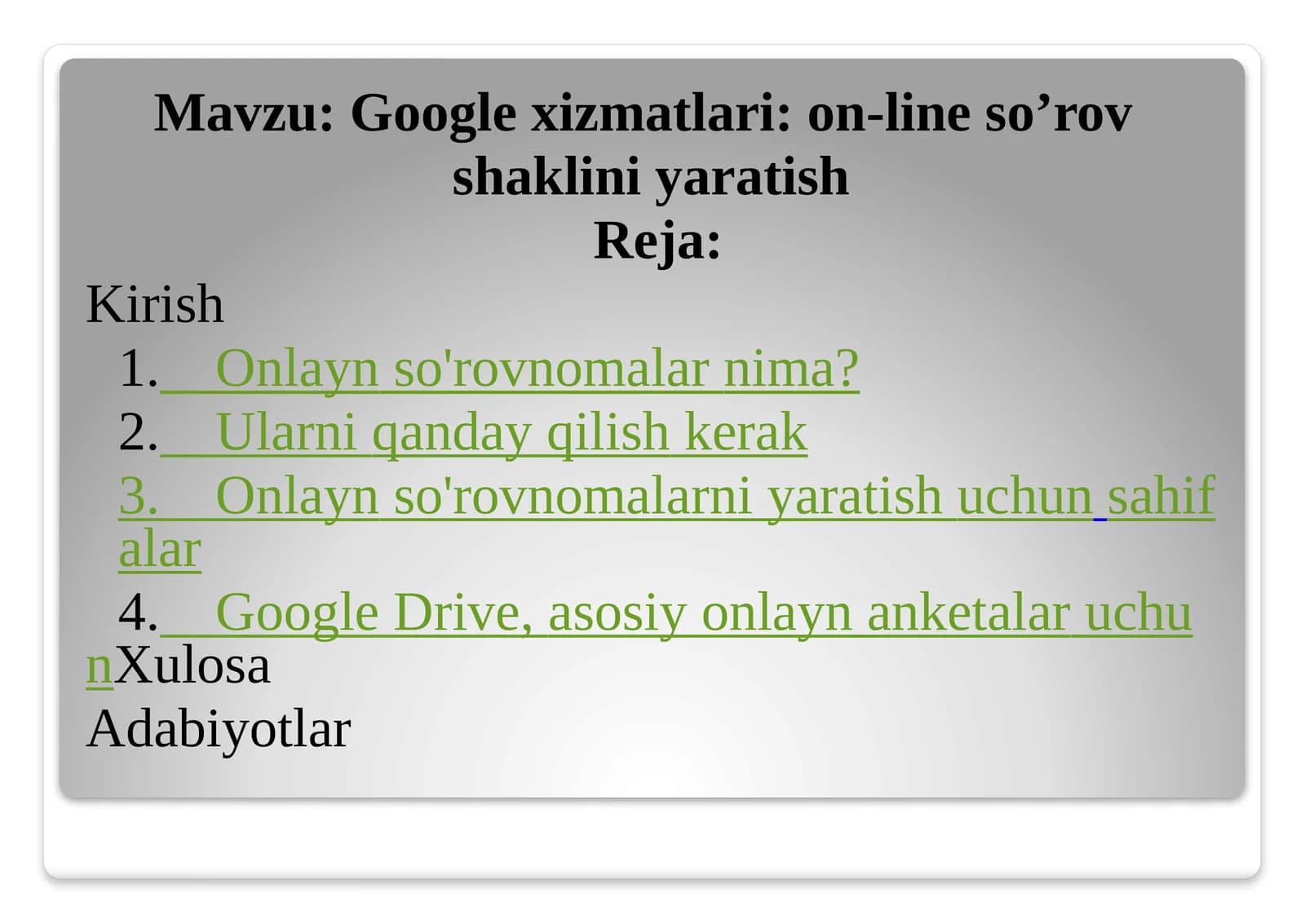 Onlayn so'rovnomalar
