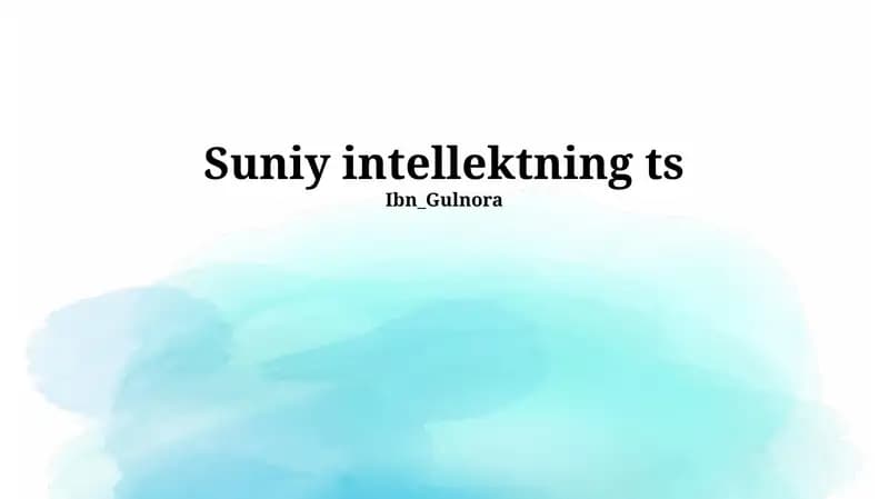 Sun'iy intellekt