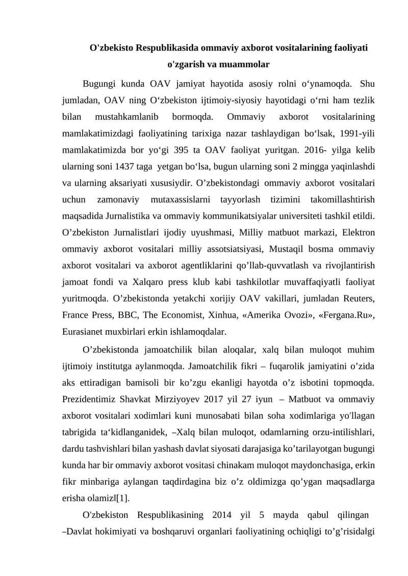 Ommaviy axborot vositalari