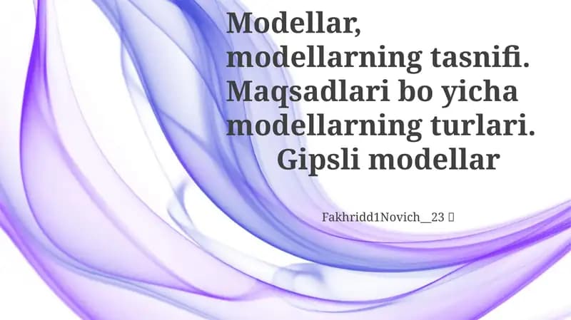 Gipsli modellar