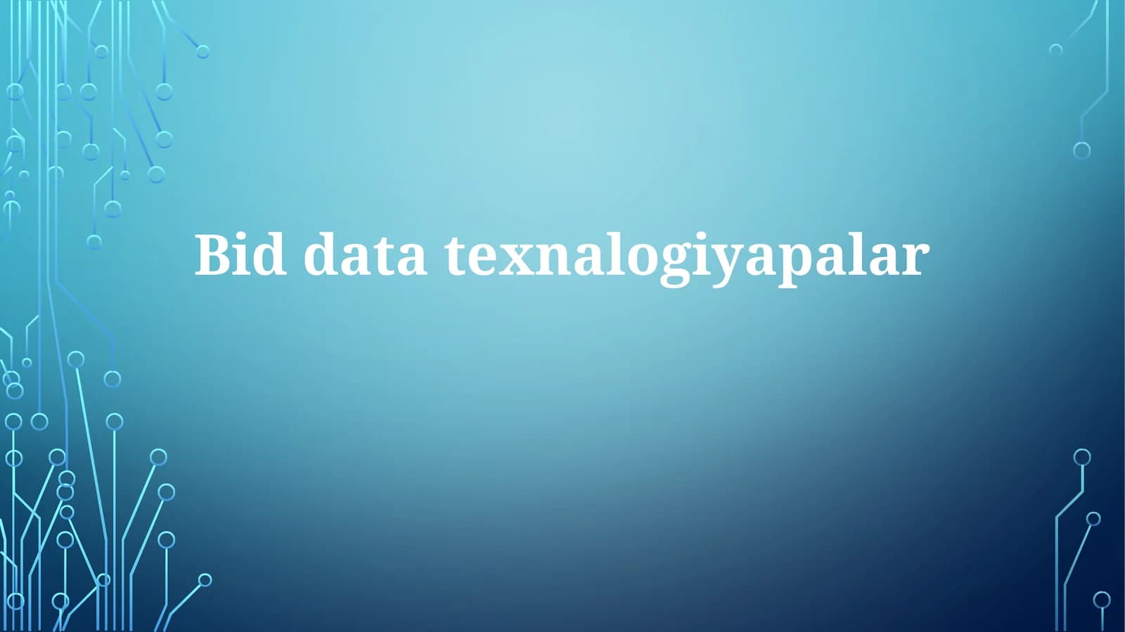 Bid datatexnalogiyapalar