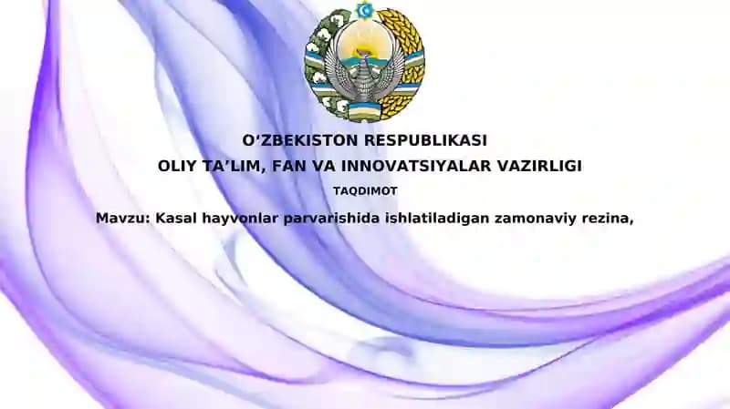 Chorvachilikda Zamonaviy Rezina Mahsulotlari