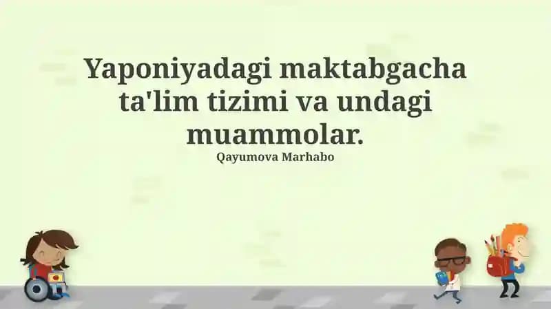 Yaponiya maktabgacha ta'lim tizimi