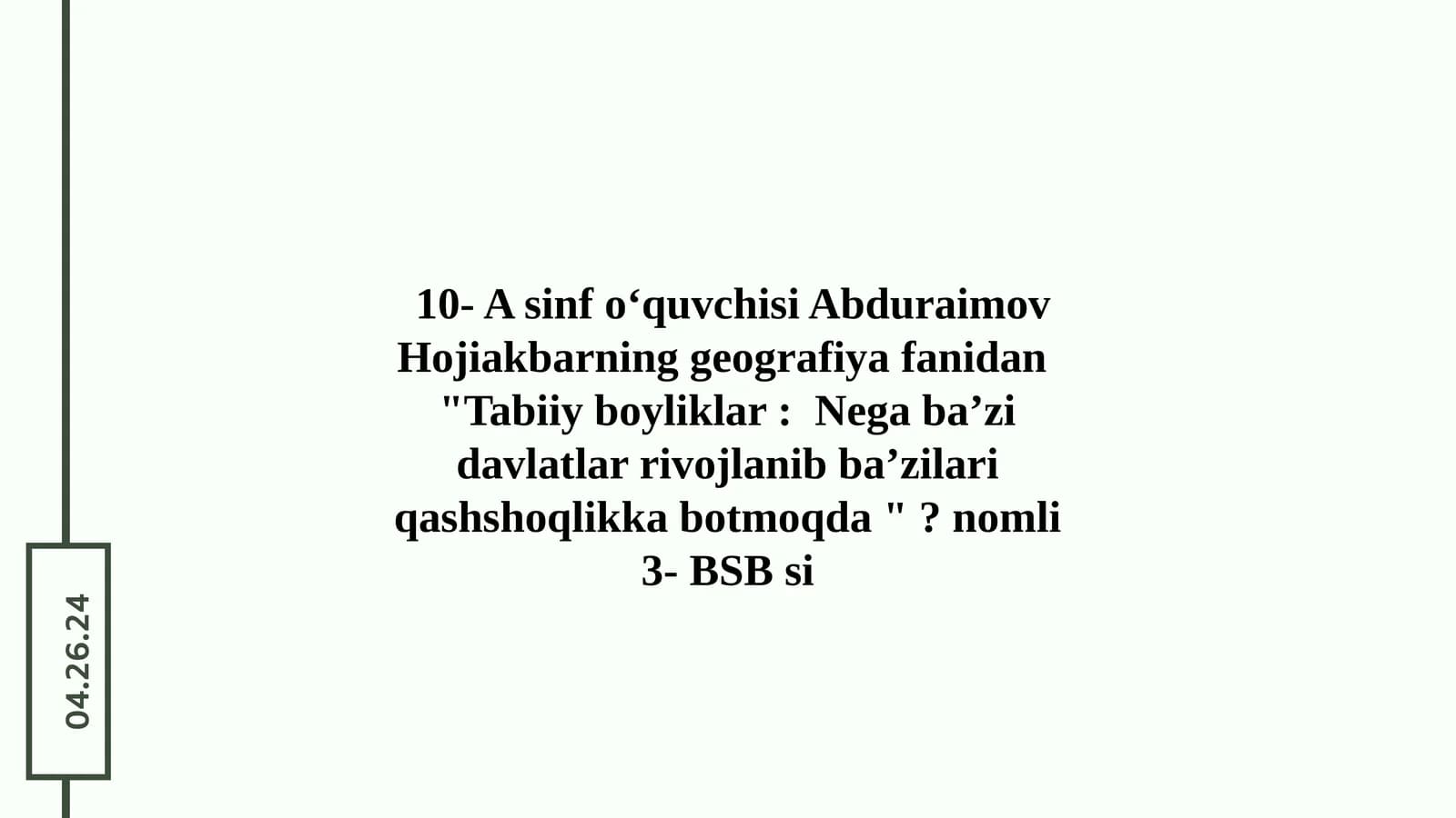 Tabiiy boyliklar:Negabaʼzidavlatlarrivojlanibbaʼzilariqashshoqlikkabotmoqda