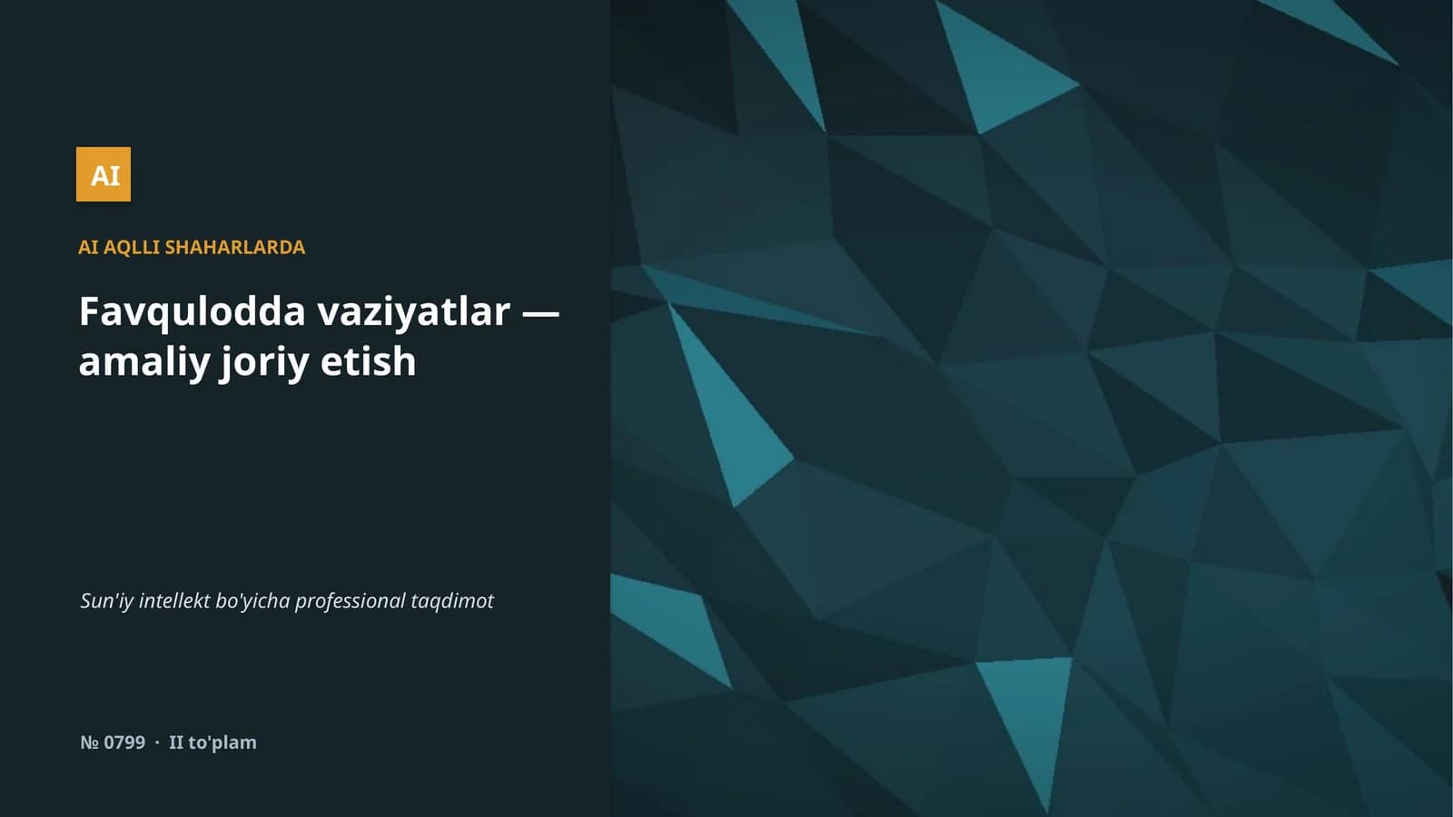 AI AQLLI SHAHARLARDA