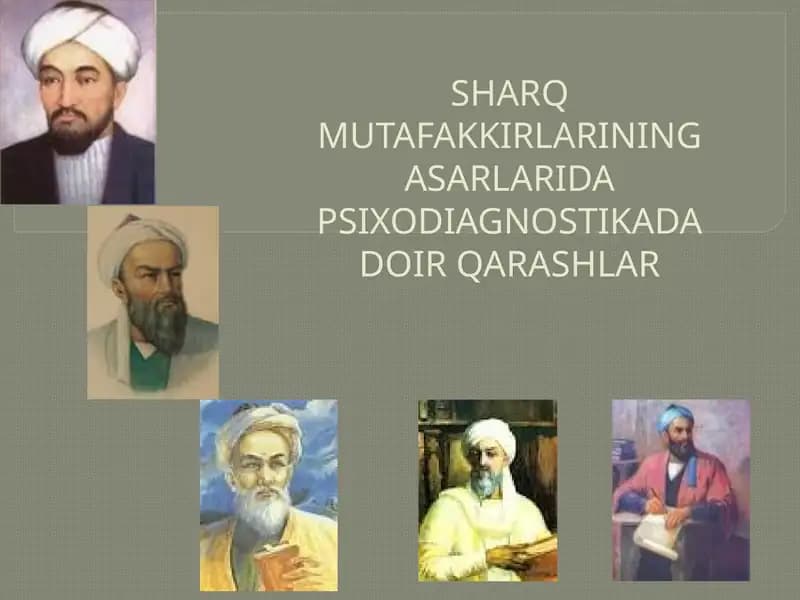 ASARLARIDA PSIXODIAGNOSTIKADA DOIR QARASHLAR