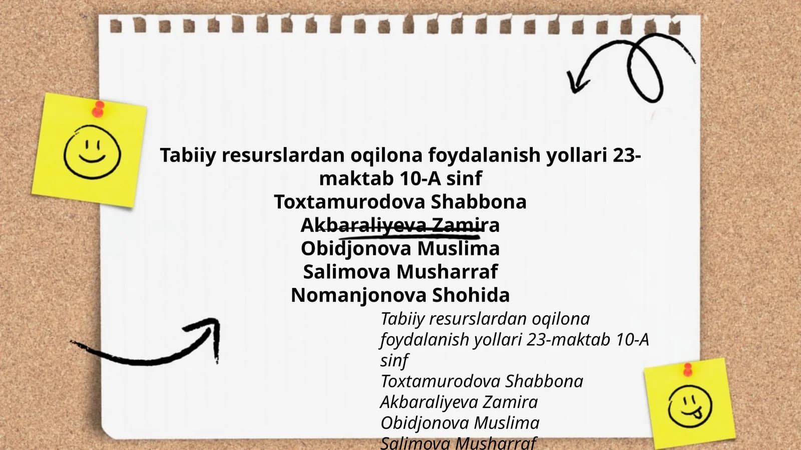 Tabiiy resurslardan oqilona foydalanish yollari