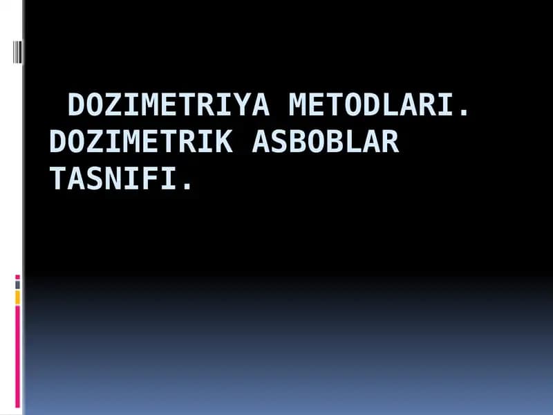 Kimyoviy Dozimetr (DP-70m)