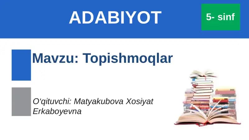 Topishmoqlar