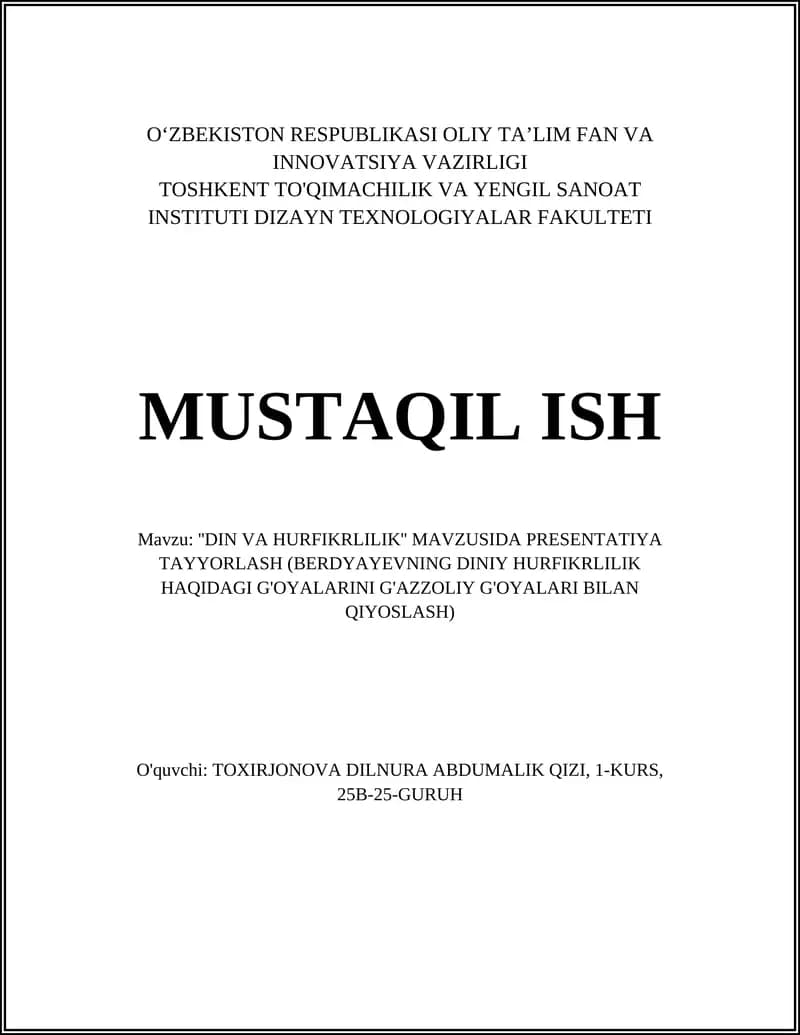DIN VA HURFIKRLILIK