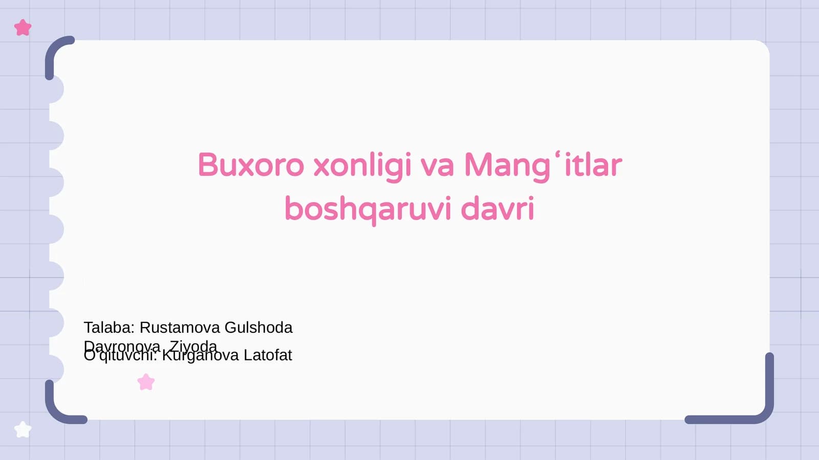 Buxoro xonligi va Mang‘itlar boshqaruvi davri