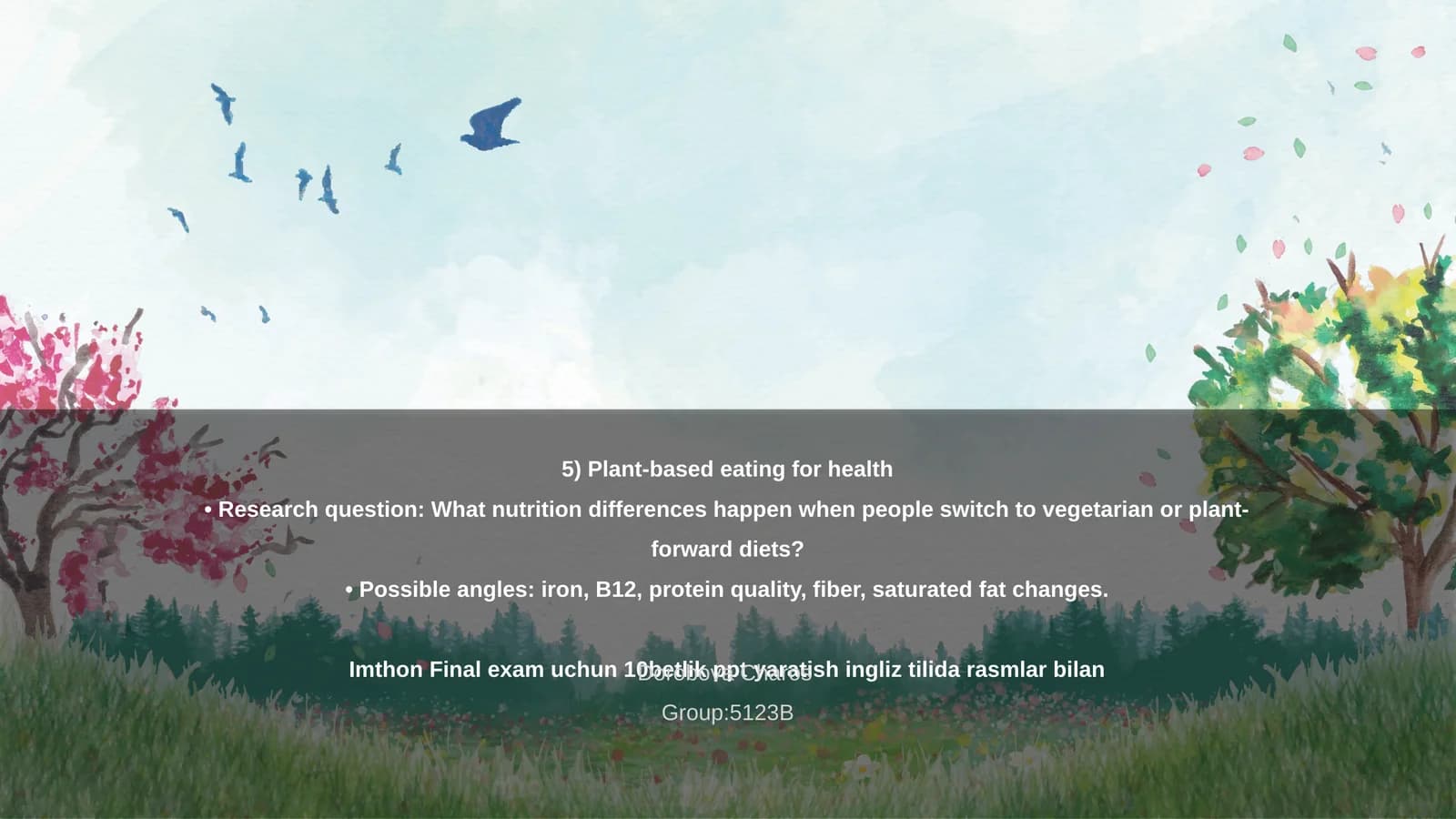 Plant-Based Eating for Health