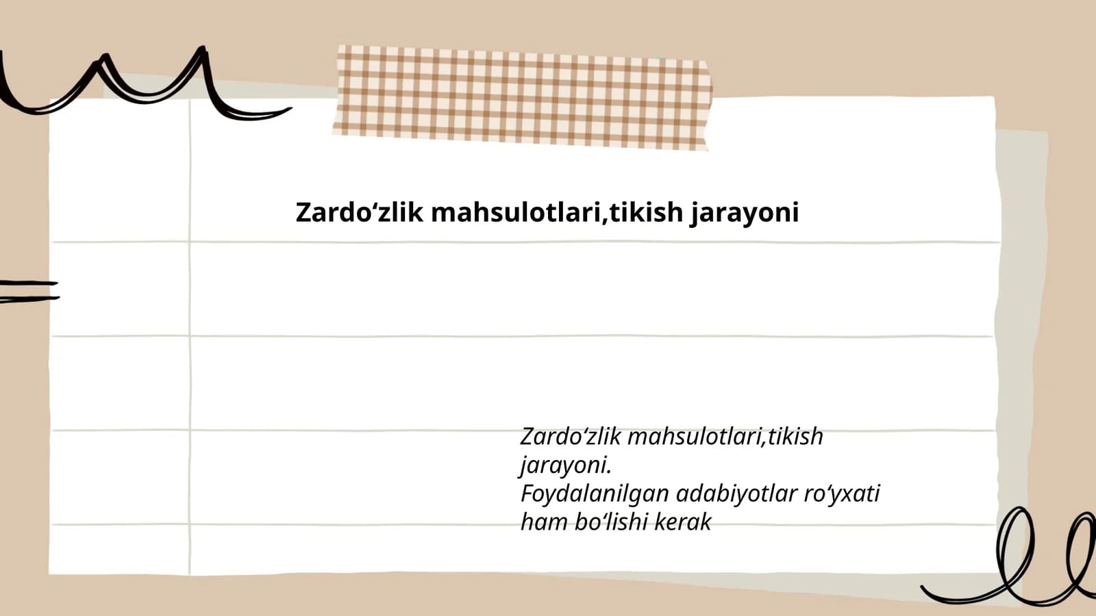 Zardoʻzlik mahsulotlari,tikish jarayoni