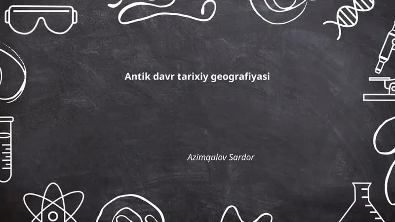 Antik davr tarixiy geografiyasi