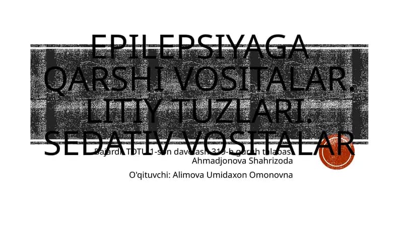 Epilepsiyaga qarshi vositalar