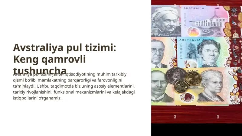 Avstraliya pul tizimi: Keng qamrovli tushuncha