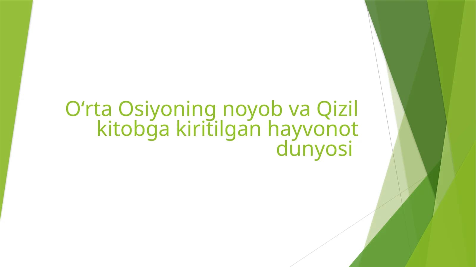 Oʻrta Osiyoning noyob va Qizil kitobga kiritilgan hayvonot dunyosi