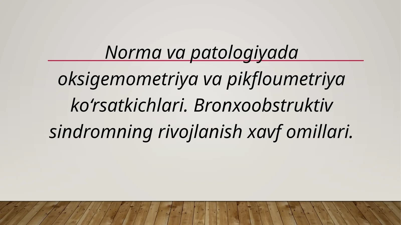 Norma va patologiyada oksigemometriya va pikfloumetriya ko‘rsatkichlari