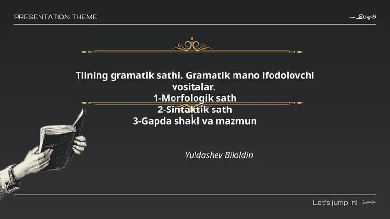 Tilning gramatik sathi