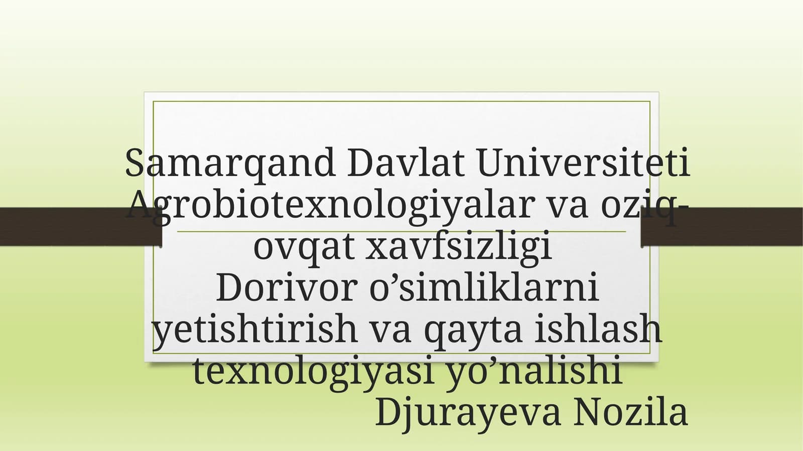 Dorivoro’simliklarxom-ashyosinistandartlash