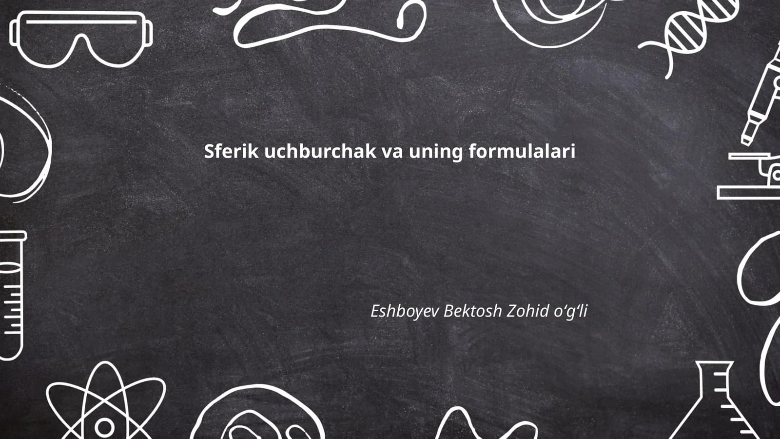 Sferik uchburchak va uning formulalari