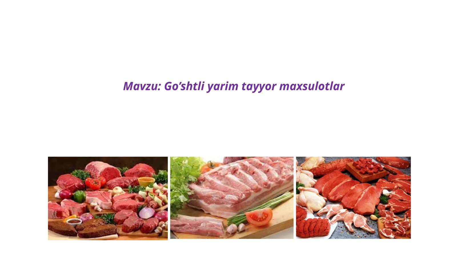 Go‘shtli yarim tayyor maxsulotlar